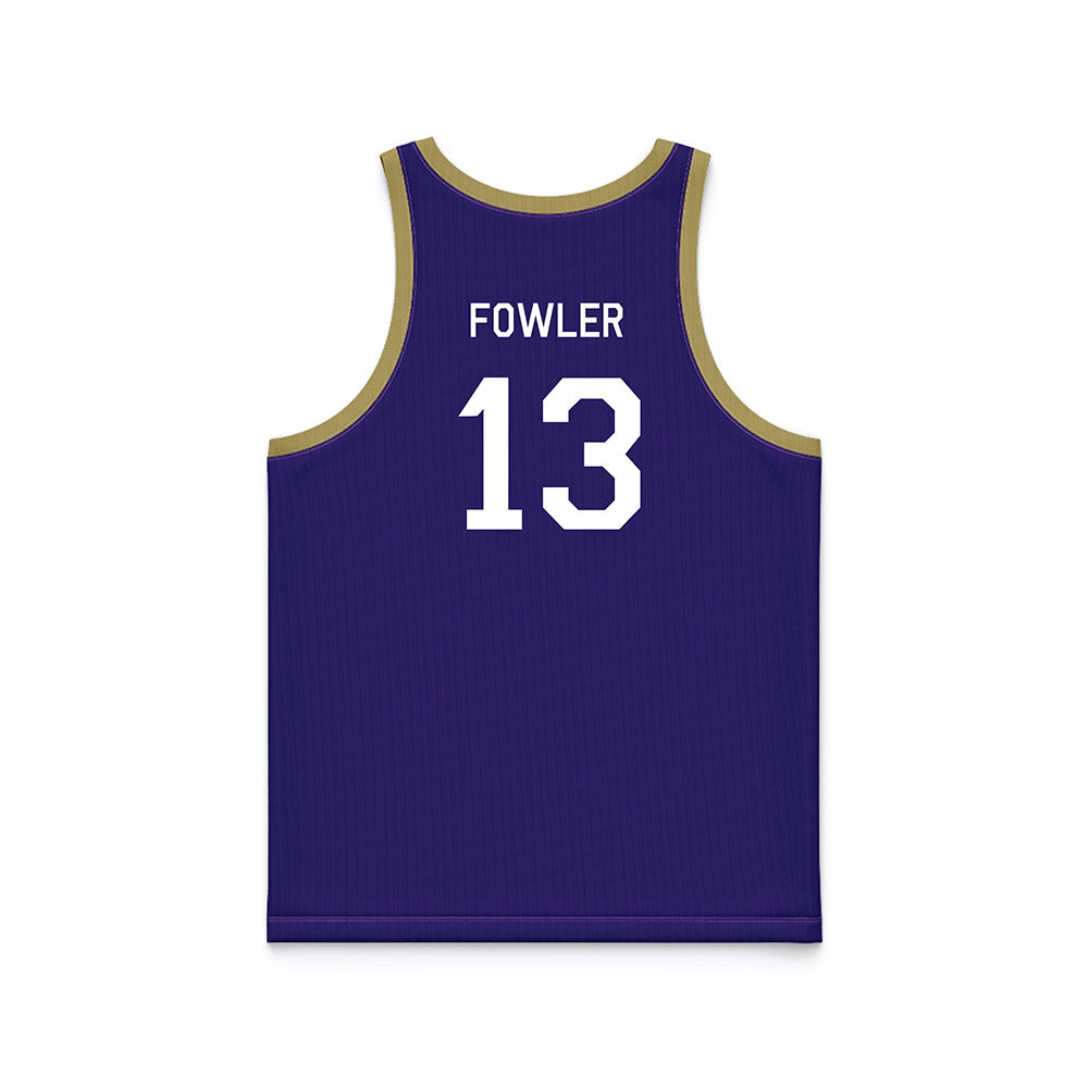 JMU - NCAA Men's Basketball : Preston Fowler - Hardwood Reissue Basketball Jersey-1