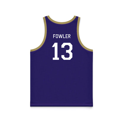 JMU - NCAA Men's Basketball : Preston Fowler - Hardwood Reissue Basketball Jersey-1