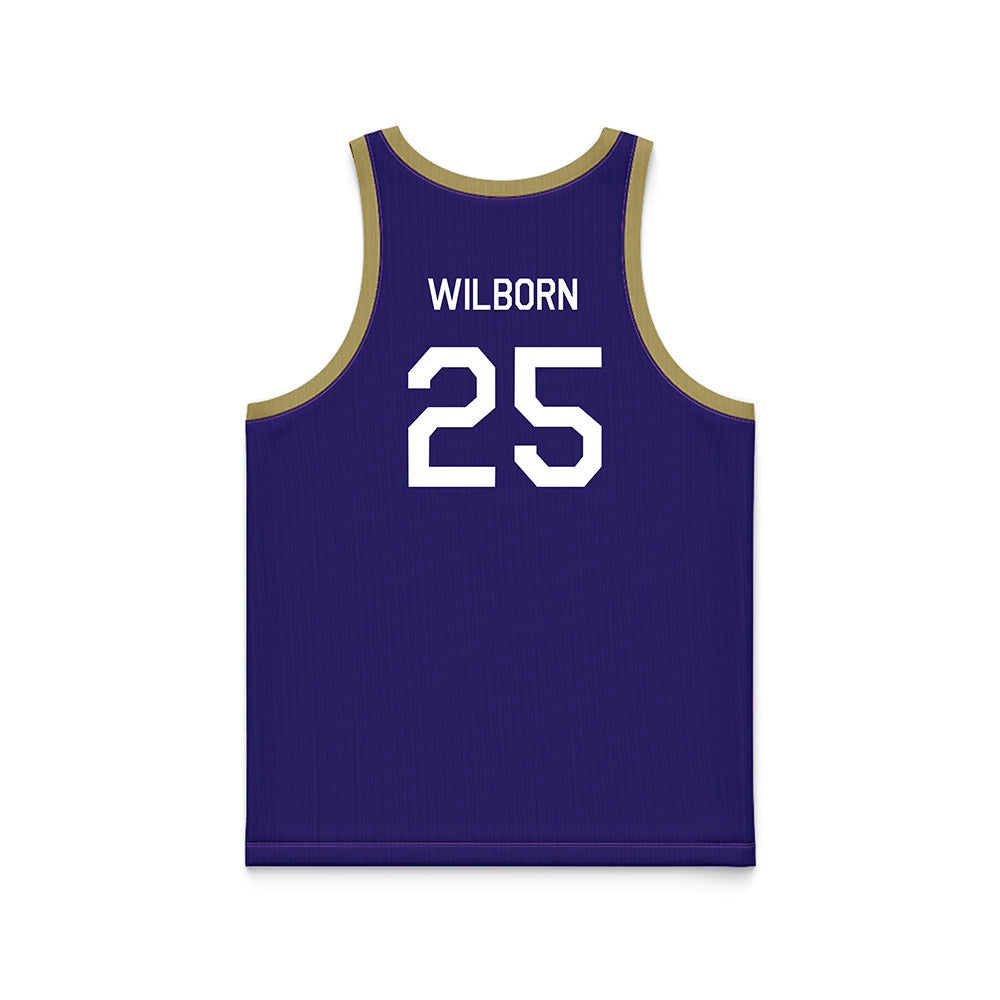 JMU - NCAA Men's Basketball : Eli Wilborn - Hardwood Reissue Basketball Jersey-1