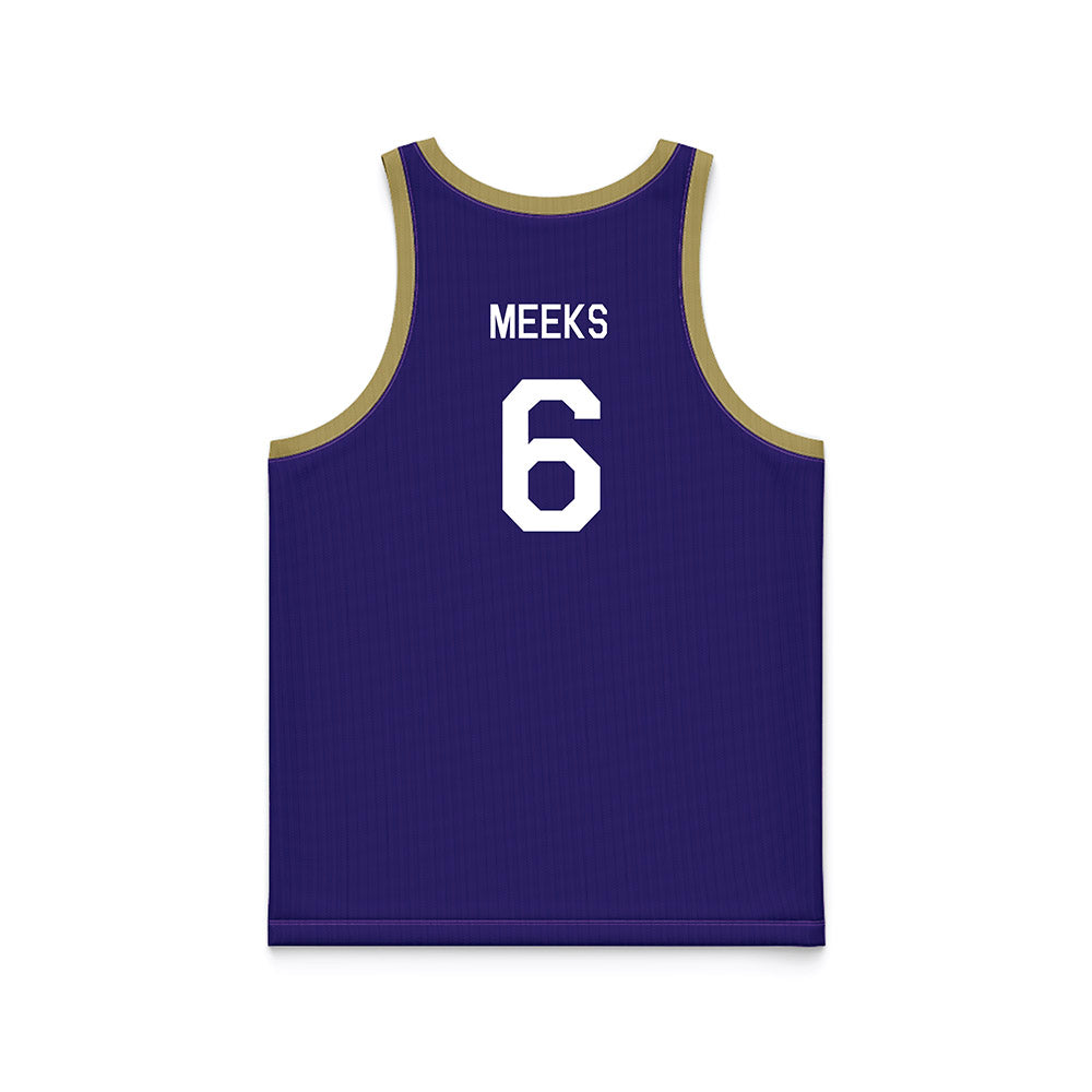 JMU - NCAA Men's Basketball : Ashton Meeks - Hardwood Reissue Basketball Jersey-1