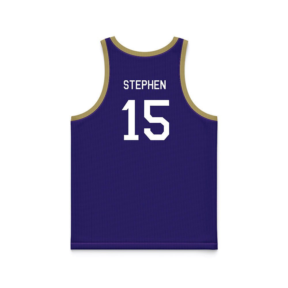 JMU - NCAA Men's Basketball : Joshua Stephen - Hardwood Reissue Basketball Jersey-1