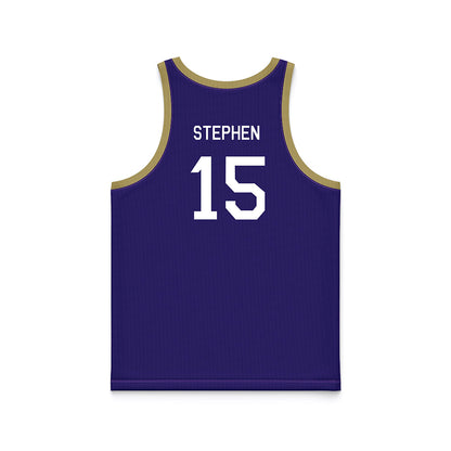 JMU - NCAA Men's Basketball : Joshua Stephen - Hardwood Reissue Basketball Jersey-1