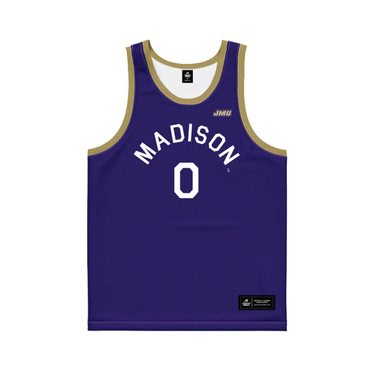JMU - NCAA Men's Basketball : Christian Brown - Hardwood Reissue Basketball Jersey-0