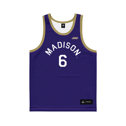 JMU - NCAA Men's Basketball : Ashton Meeks - Hardwood Reissue Basketball Jersey-0