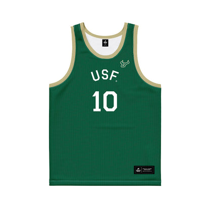 USF - NCAA Men's Basketball : Tristan Beckford - Hardwood Reissue Basketball Jersey-0