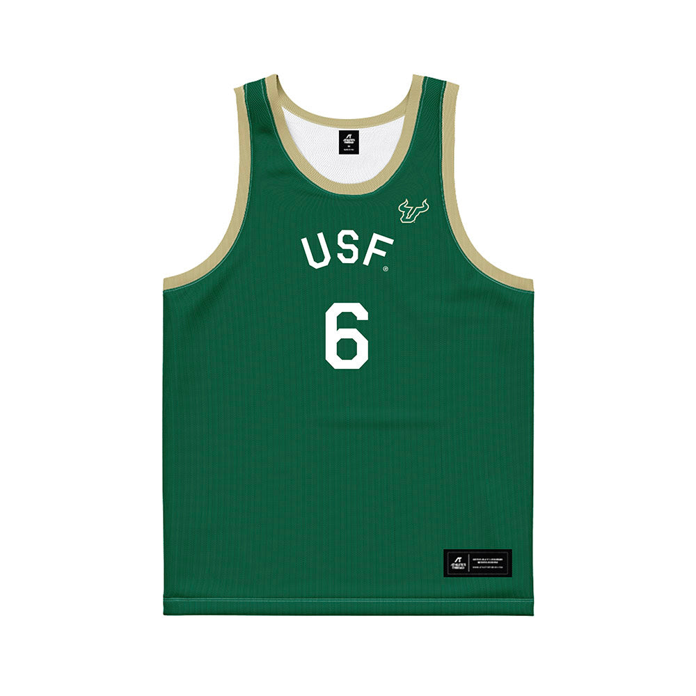 USF - NCAA Men's Basketball : Daimion Collins - Hardwood Reissue Basketball Jersey-0