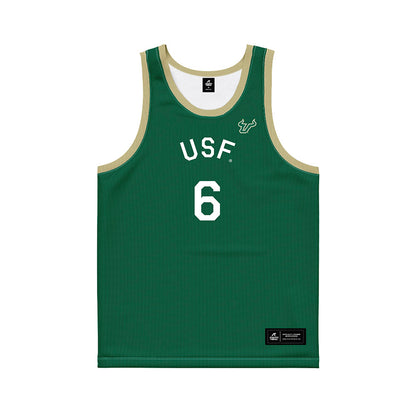 USF - NCAA Men's Basketball : Daimion Collins - Hardwood Reissue Basketball Jersey-0