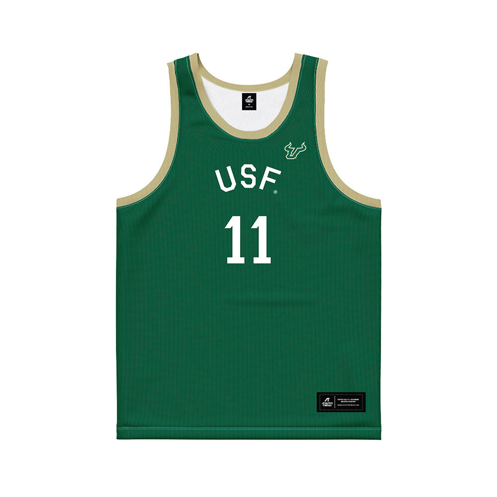 USF - NCAA Men's Basketball : CJ Brown - Hardwood Reissue Basketball Jersey-0