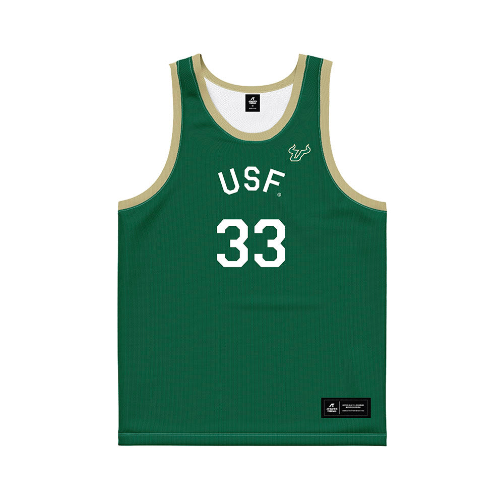 USF - NCAA Men's Basketball : Donovan Waleskowski - Hardwood Reissue Basketball Jersey-0