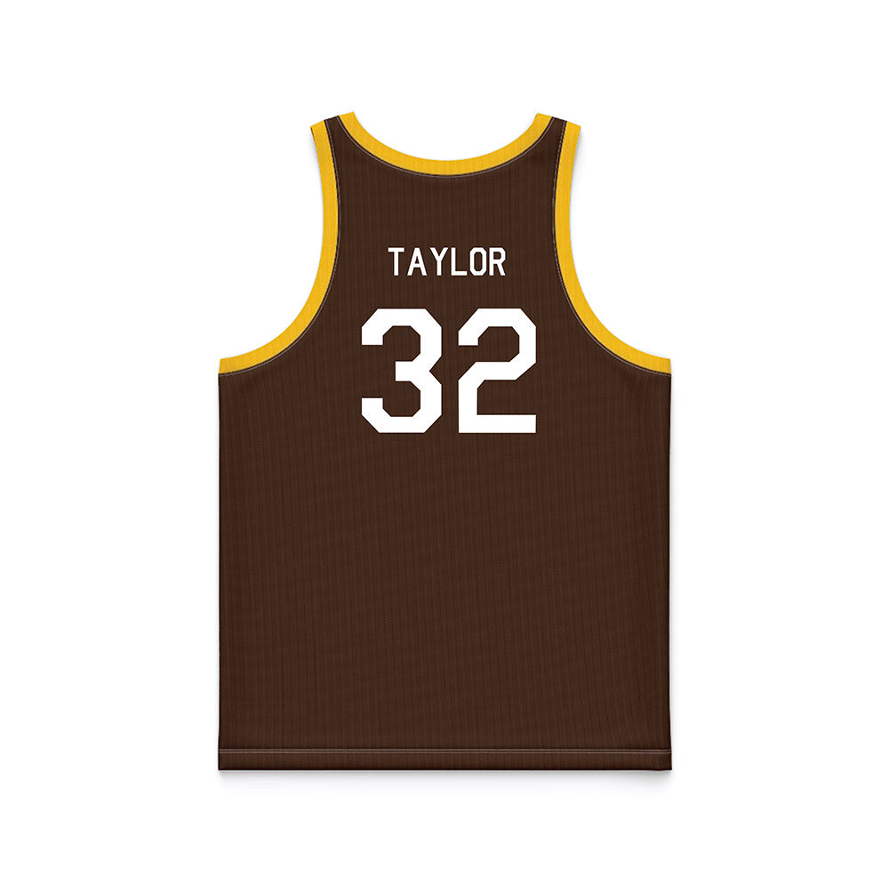 Wyoming - NCAA Men's Basketball : Talan Taylor - Hardwood Reissue Basketball Jersey-1