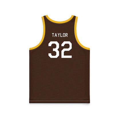 Wyoming - NCAA Men's Basketball : Talan Taylor - Hardwood Reissue Basketball Jersey-1