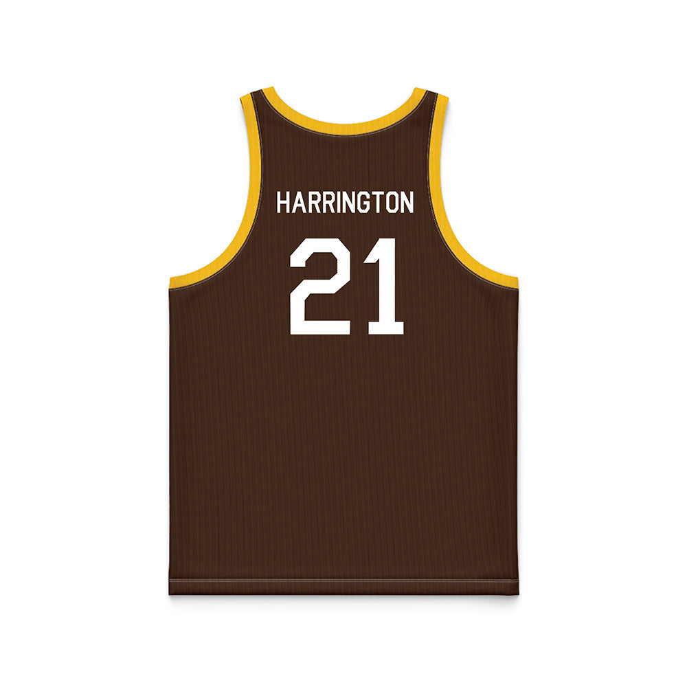 Wyoming - NCAA Women's Basketball : Katie Harrington - Hardwood Reissue Basketball Jersey-1
