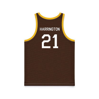 Wyoming - NCAA Women's Basketball : Katie Harrington - Hardwood Reissue Basketball Jersey-1
