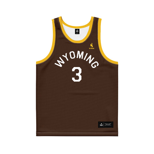 Wyoming - NCAA Men's Basketball : Khaden Bennett - Hardwood Reissue Basketball Jersey-0