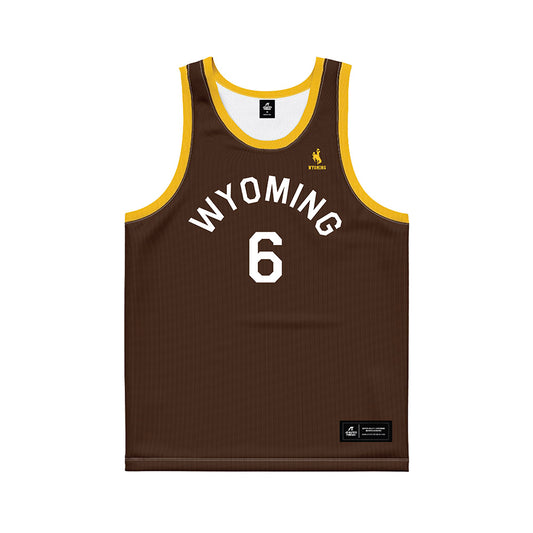 Wyoming - NCAA Women's Basketball : Aurore Eyango - Hardwood Reissue Basketball Jersey-0