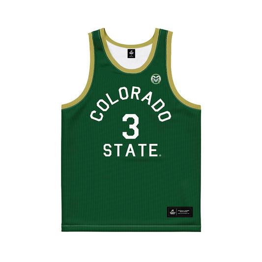 Colorado State - NCAA Men's Basketball : Justin Menard - Hardwood Reissue Basketball Jersey-0