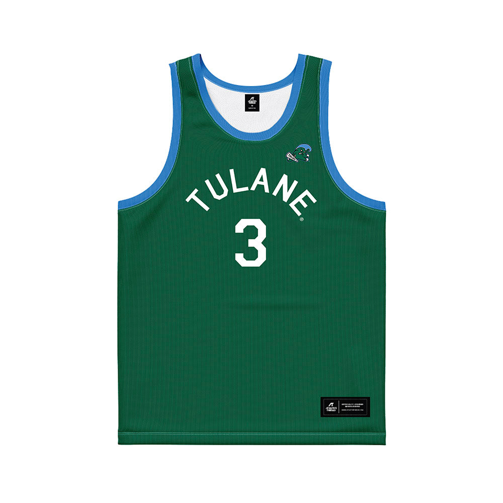 Tulane - NCAA Men's Basketball : Krystian Lewis - Hardwood Reissue Basketball Jersey-0