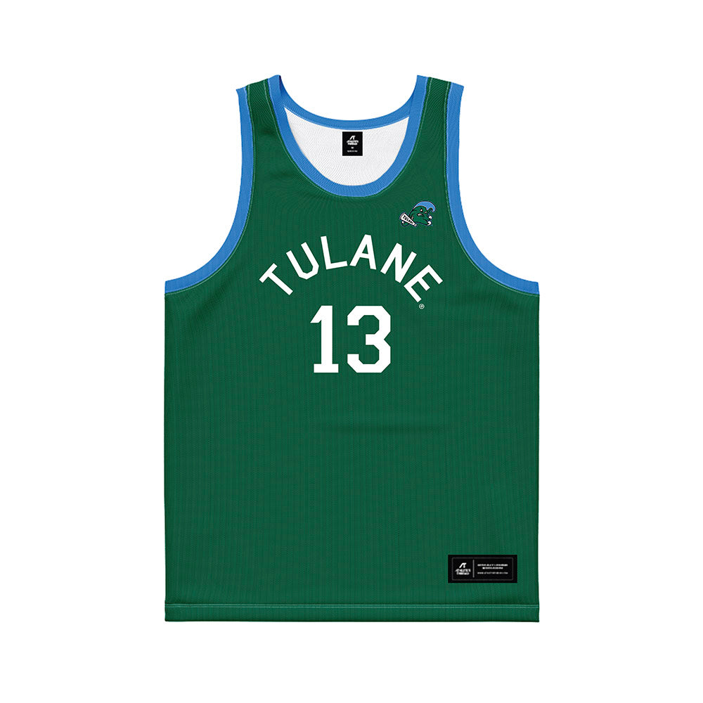 Tulane - NCAA Men's Basketball : Joseph Teich - Hardwood Reissue Basketball Jersey-0