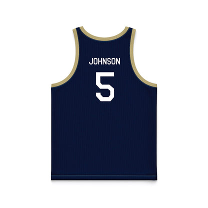 Akron - NCAA Men's Basketball : Tavari Johnson - Hardwood Reissue Basketball Jersey-1