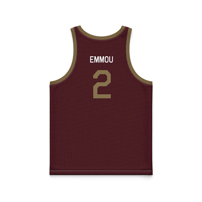Texas State - NCAA Men's Basketball : Franck Emmou - Hardwood Reissue Basketball Jersey-1
