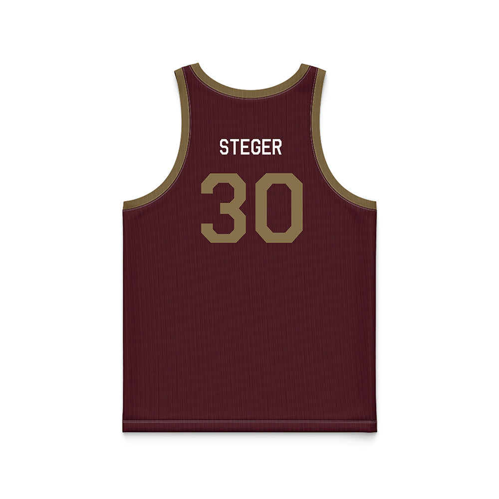 Texas State - NCAA Men's Basketball : Caleb Steger - Hardwood Reissue Basketball Jersey-1