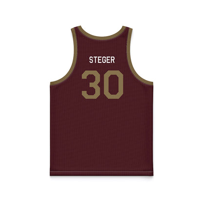 Texas State - NCAA Men's Basketball : Caleb Steger - Hardwood Reissue Basketball Jersey-1