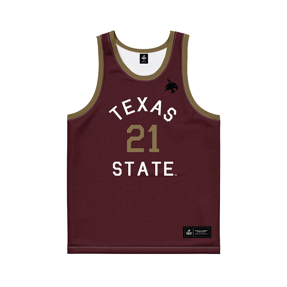 Texas State - NCAA Women's Basketball : Kaliyah Murphy - Hardwood Reissue Basketball Jersey-0