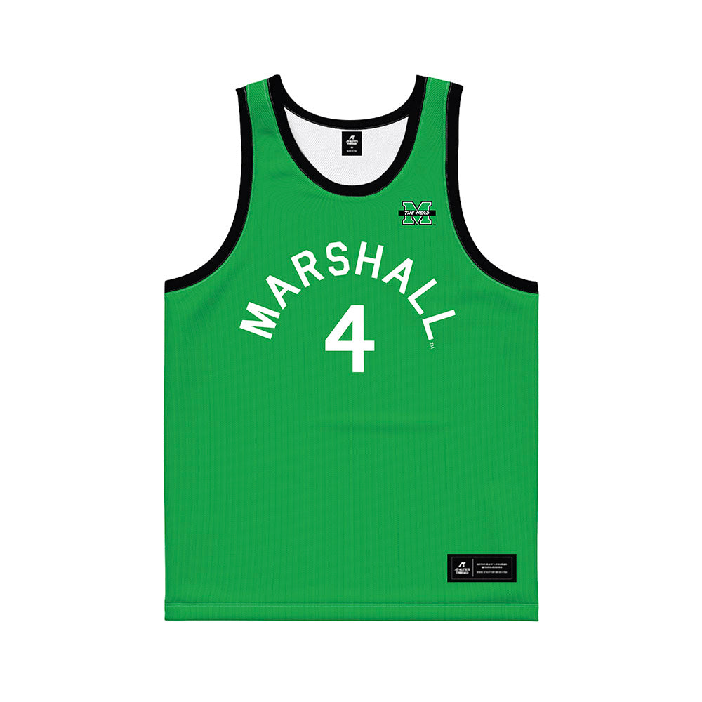 Marshall - NCAA Men's Basketball : Andrew Fuquay - Hardwood Reissue Basketball Jersey-0