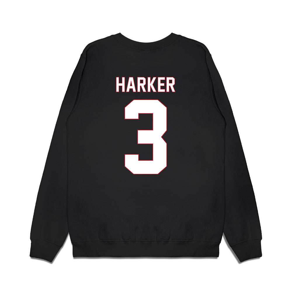 Utah Tech - NCAA Men's Basketball : Boston Harker - Vintage Basketball Premium Crewneck Sweatshirt-1