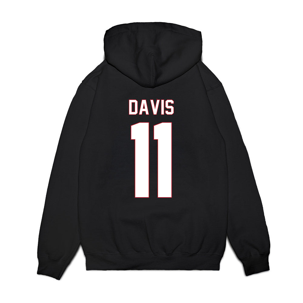 Utah Tech - NCAA Men's Basketball : Tanner Davis - Vintage Basketball Premium Hooded Sweatshirt-1