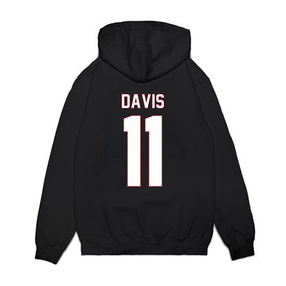 Utah Tech - NCAA Men's Basketball : Tanner Davis - Vintage Basketball Premium Hooded Sweatshirt-1