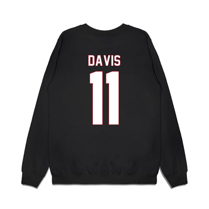 Utah Tech - NCAA Men's Basketball : Tanner Davis - Vintage Basketball Premium Crewneck Sweatshirt-1