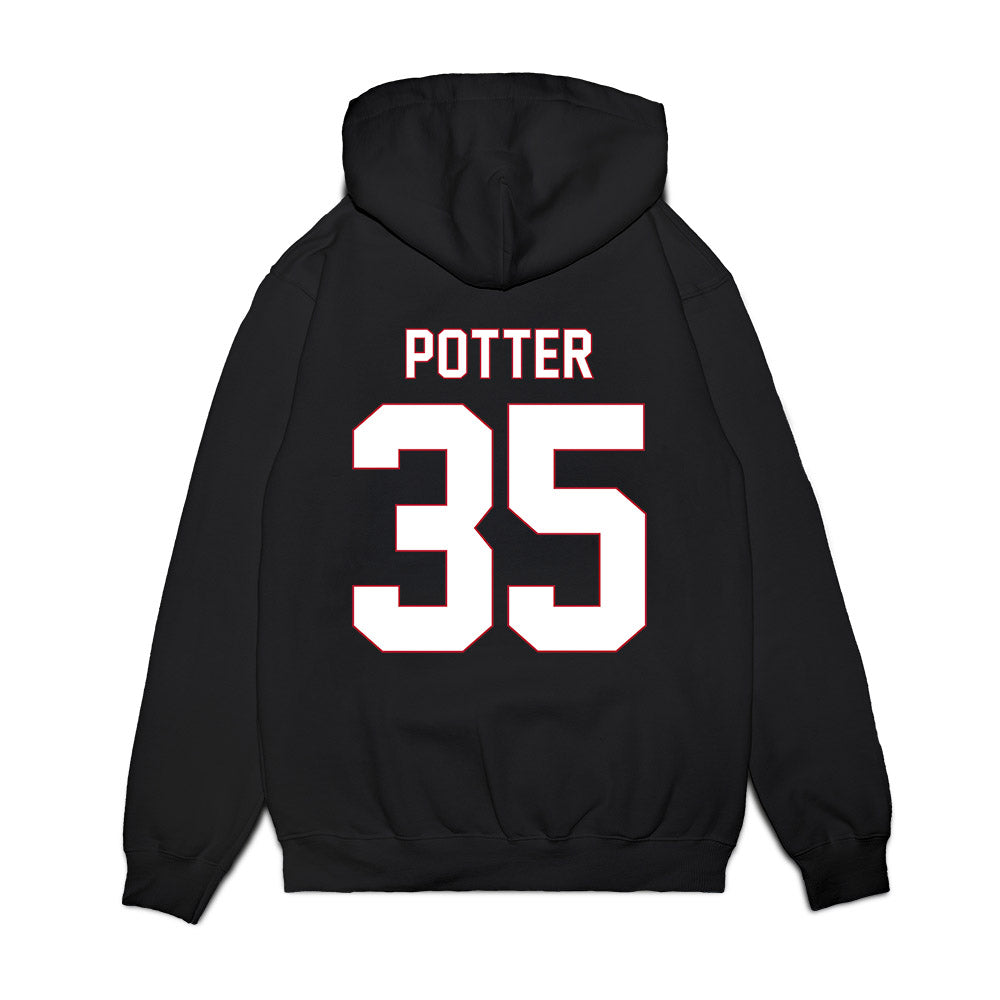Utah Tech - NCAA Men's Basketball : Ethan Potter - Vintage Basketball Premium Hooded Sweatshirt-1