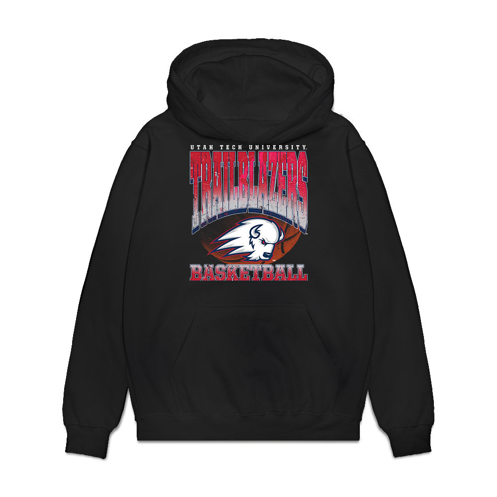 Utah Tech - NCAA Men's Basketball : Tanner Davis - Vintage Basketball Premium Hooded Sweatshirt-0