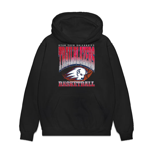 Utah Tech - NCAA Men's Basketball : Tanner Davis - Vintage Basketball Premium Hooded Sweatshirt-0