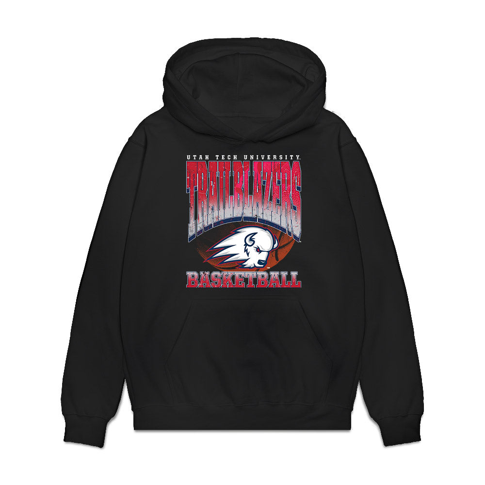 Utah Tech - NCAA Men's Basketball : Ethan Potter - Vintage Basketball Premium Hooded Sweatshirt-0