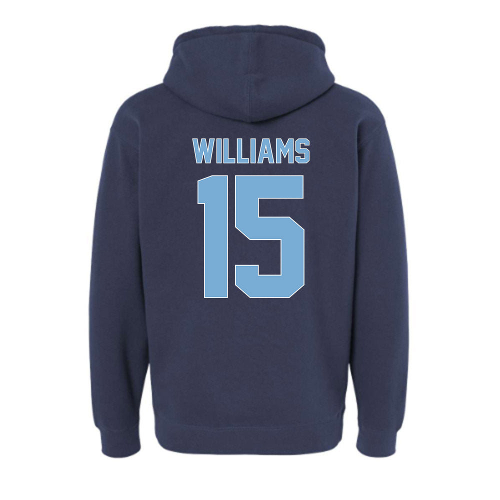 The Citadel - NCAA Men's Basketball : Chase Williams - Vintage Shersey Hooded Pullover Sweatshirt-1