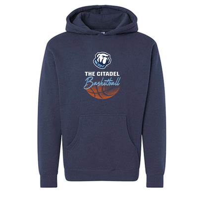 The Citadel - NCAA Men's Basketball : Logan Menefee - Vintage Shersey Hooded Pullover Sweatshirt-0
