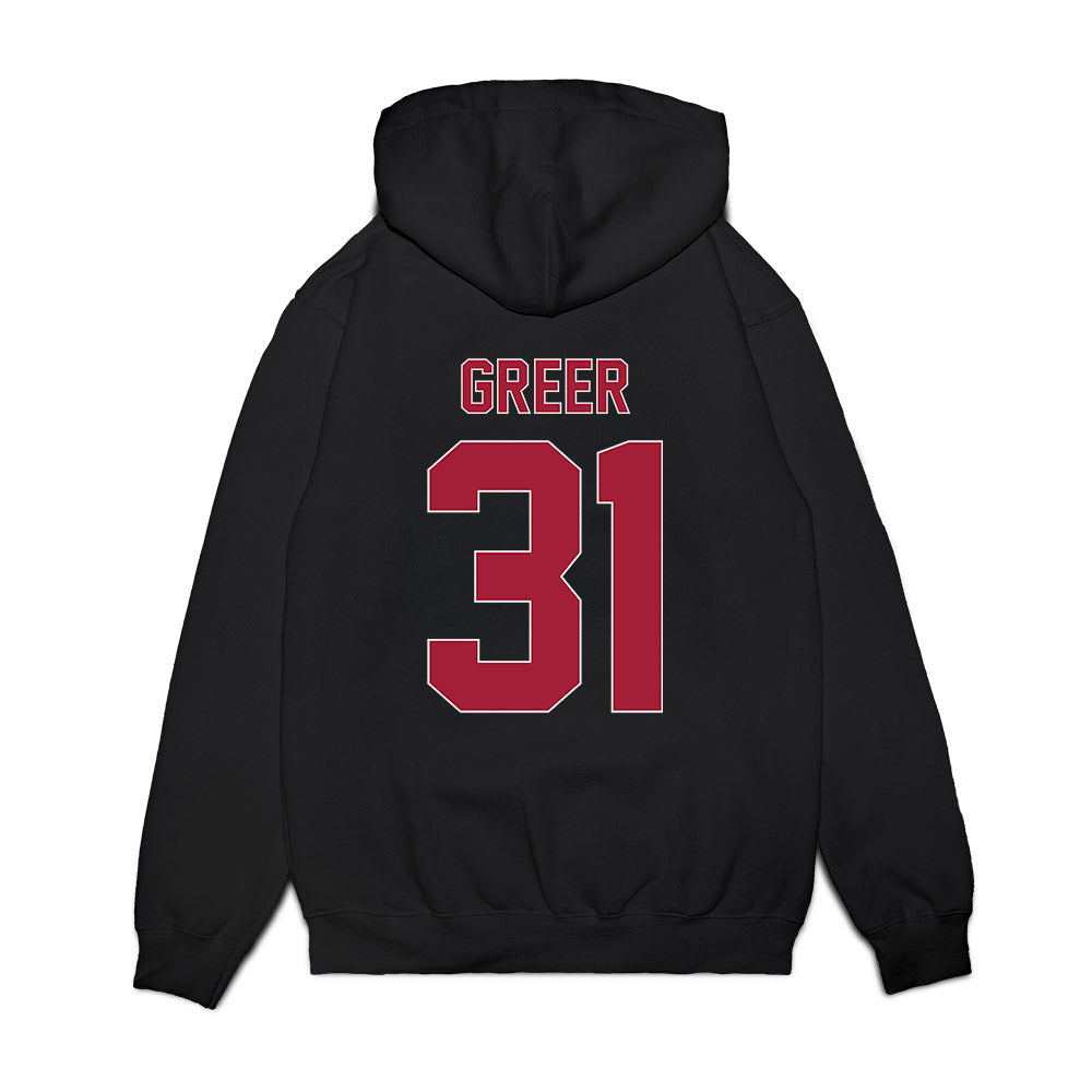 St. Joe's - NCAA Women's Basketball : Lauren Greer - Vintage Basketball Premium Hooded Sweatshirt-1