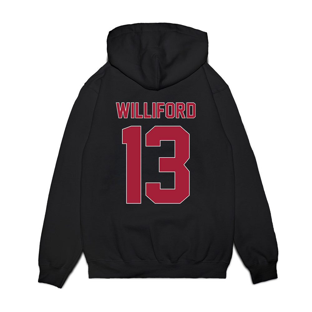 St. Joe's - NCAA Men's Basketball : Austin Williford - Vintage Basketball Premium Hooded Sweatshirt-1