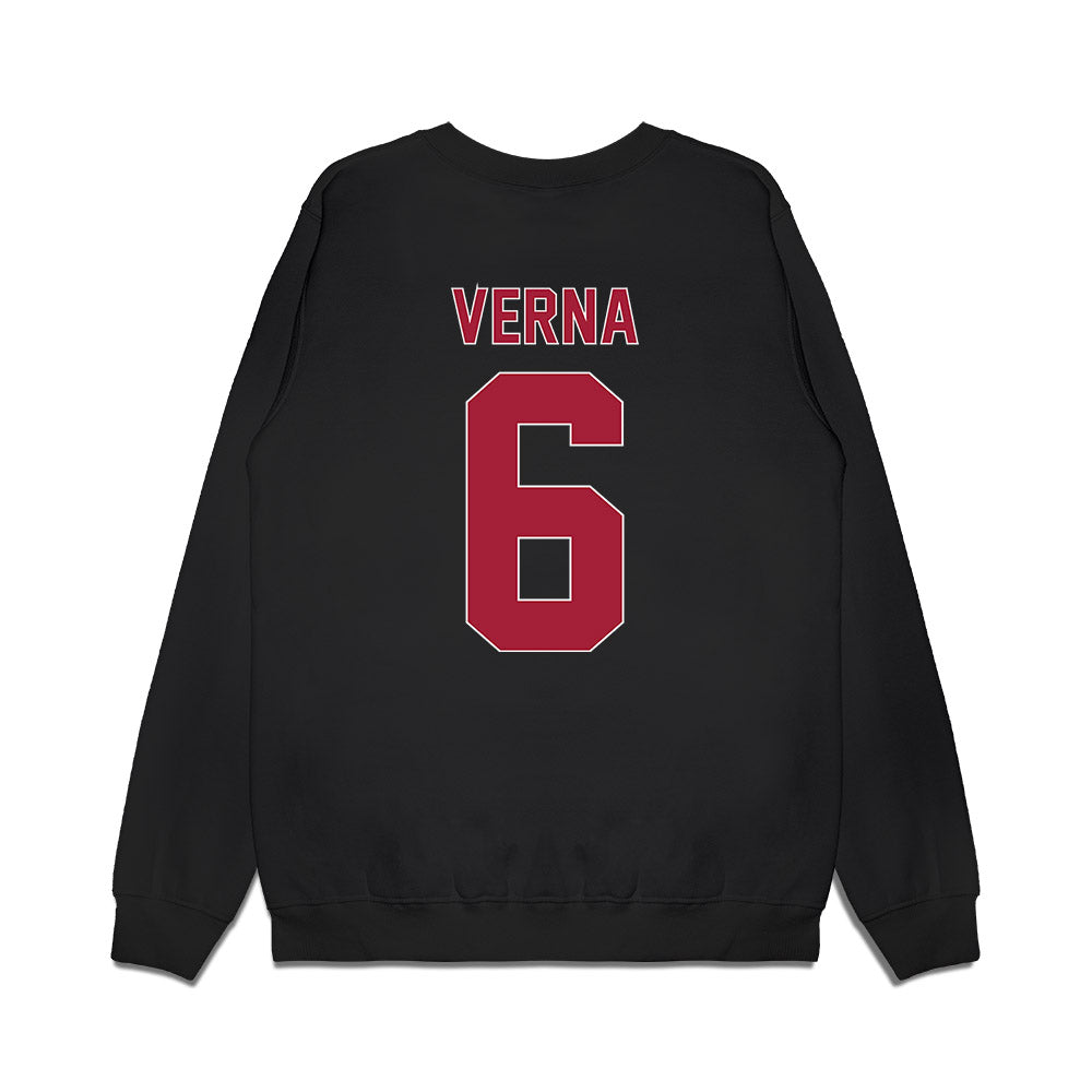 St. Joe's - NCAA Men's Basketball : Owen Verna - Vintage Basketball Premium Crewneck Sweatshirt-1