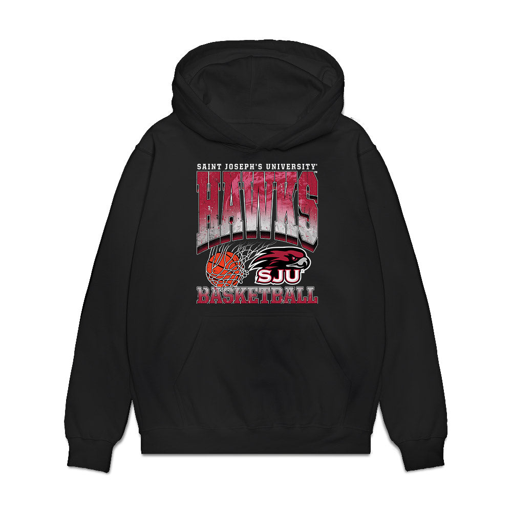 St. Joe's - NCAA Men's Basketball : Keoni Sacco - Vintage Basketball Premium Hooded Sweatshirt-0