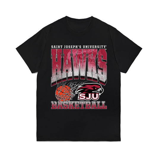 St. Joe's - NCAA Men's Basketball : Owen Verna - Vintage Basketball Comfort Colors T-Shirt-0