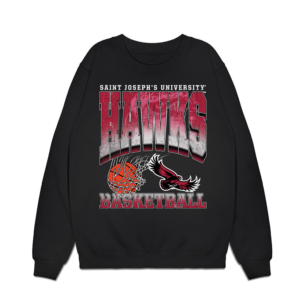 St. Joe's - NCAA Men's Basketball : Davis Kemper - Vintage Basketball Premium Crewneck Sweatshirt-0