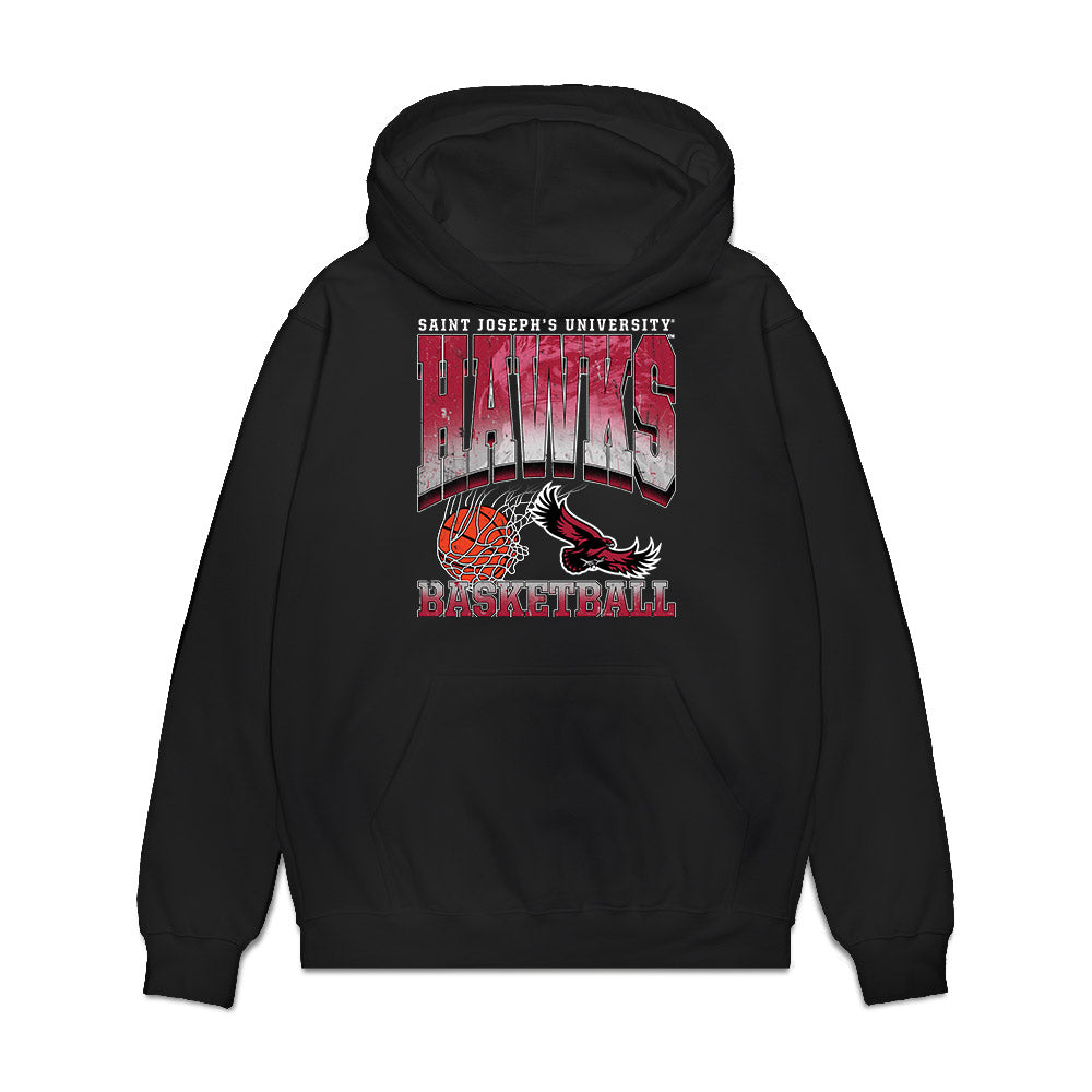 St. Joe's - NCAA Women's Basketball : Emily Knouse - Vintage Basketball Premium Hooded Sweatshirt-0