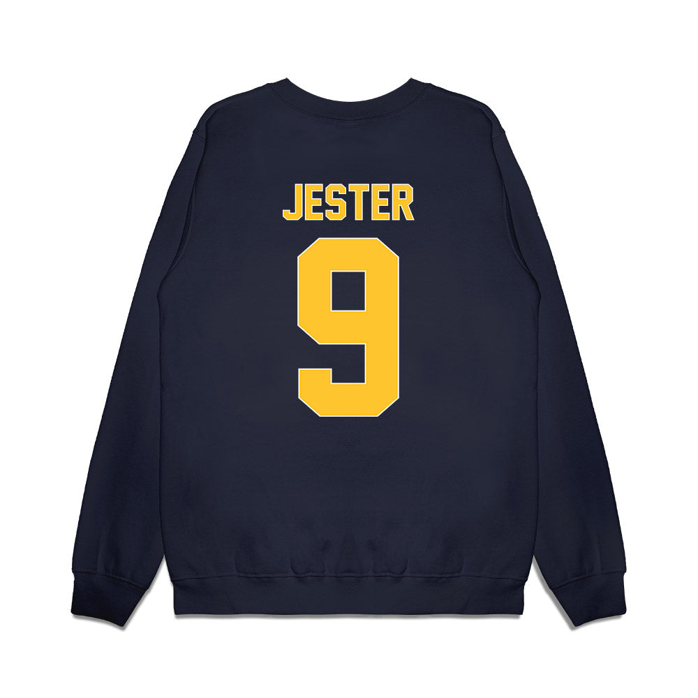 UCI - NCAA Men's Basketball : Jovan Jester - Vintage Basketball Shersey Premium Crewneck Sweatshirt-1