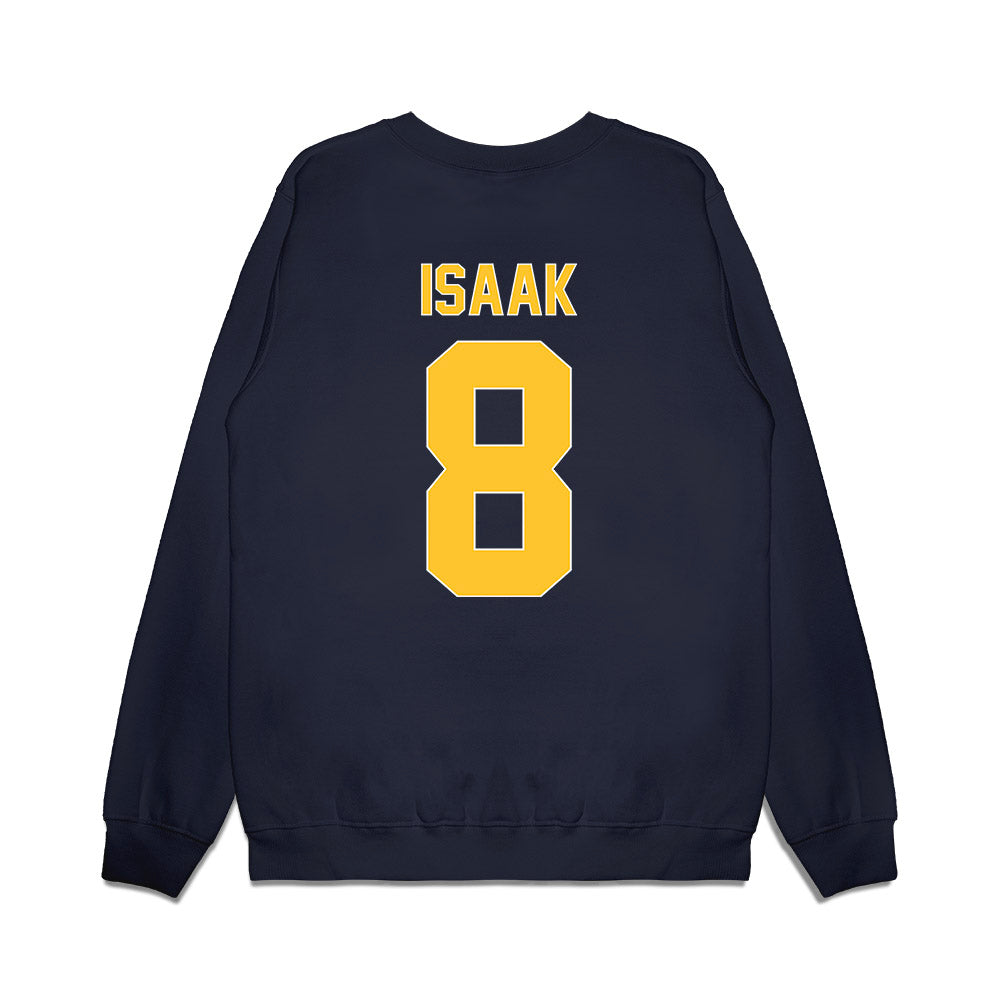 UCI - NCAA Men's Basketball : Luke Isaak - Vintage Basketball Shersey Premium Crewneck Sweatshirt-1