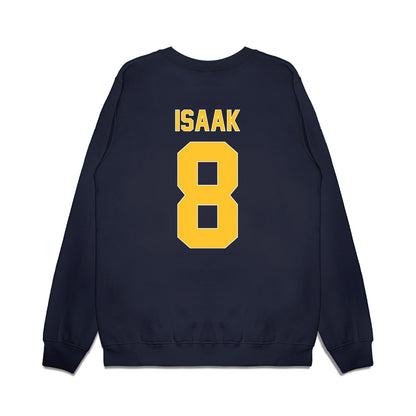 UCI - NCAA Men's Basketball : Luke Isaak - Vintage Basketball Shersey Premium Crewneck Sweatshirt-1