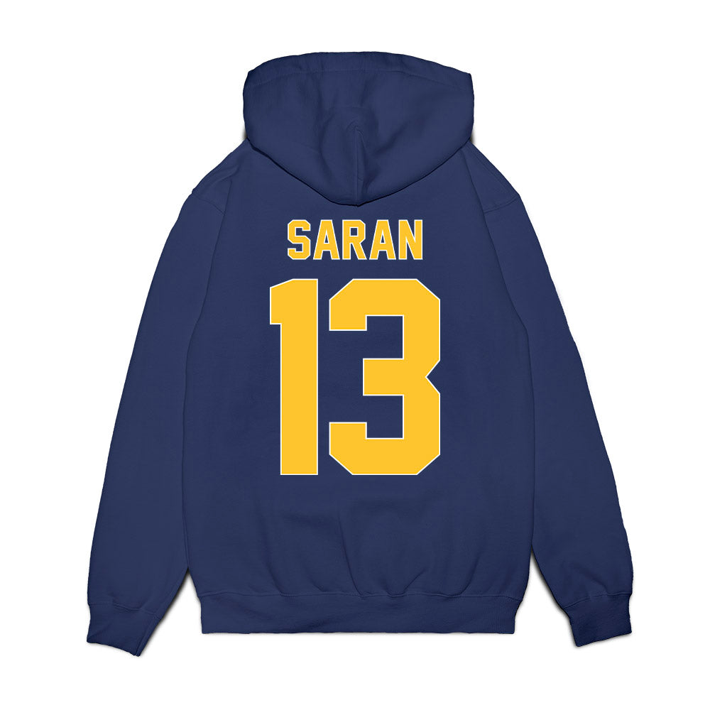 UCI - NCAA Men's Basketball : Derin Saran - Vintage Basketball Shersey Fleece Hooded Sweatshirt-1