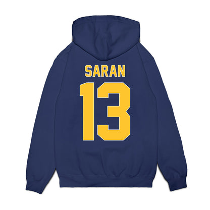 UCI - NCAA Men's Basketball : Derin Saran - Vintage Basketball Shersey Fleece Hooded Sweatshirt-1